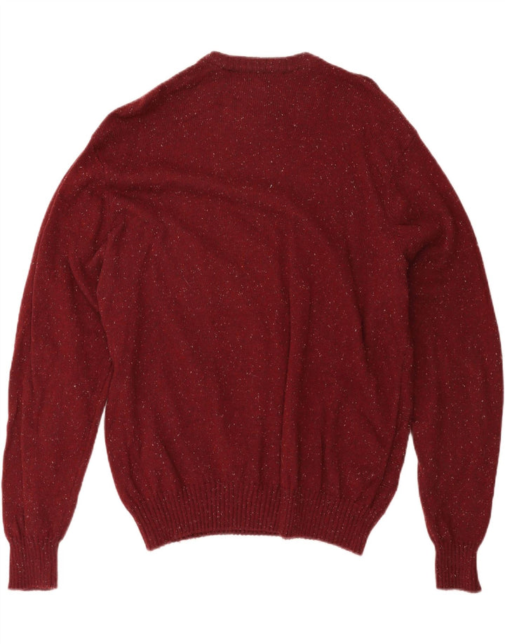 DOCKERS Mens Crew Neck Jumper Sweater XL Maroon Flecked Cotton Vintage Dockers and Second-Hand Dockers from Messina Hembry 