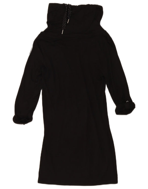 Puma Dame Grafisk Roll Neck Tunika Top UK 8 Small Black
