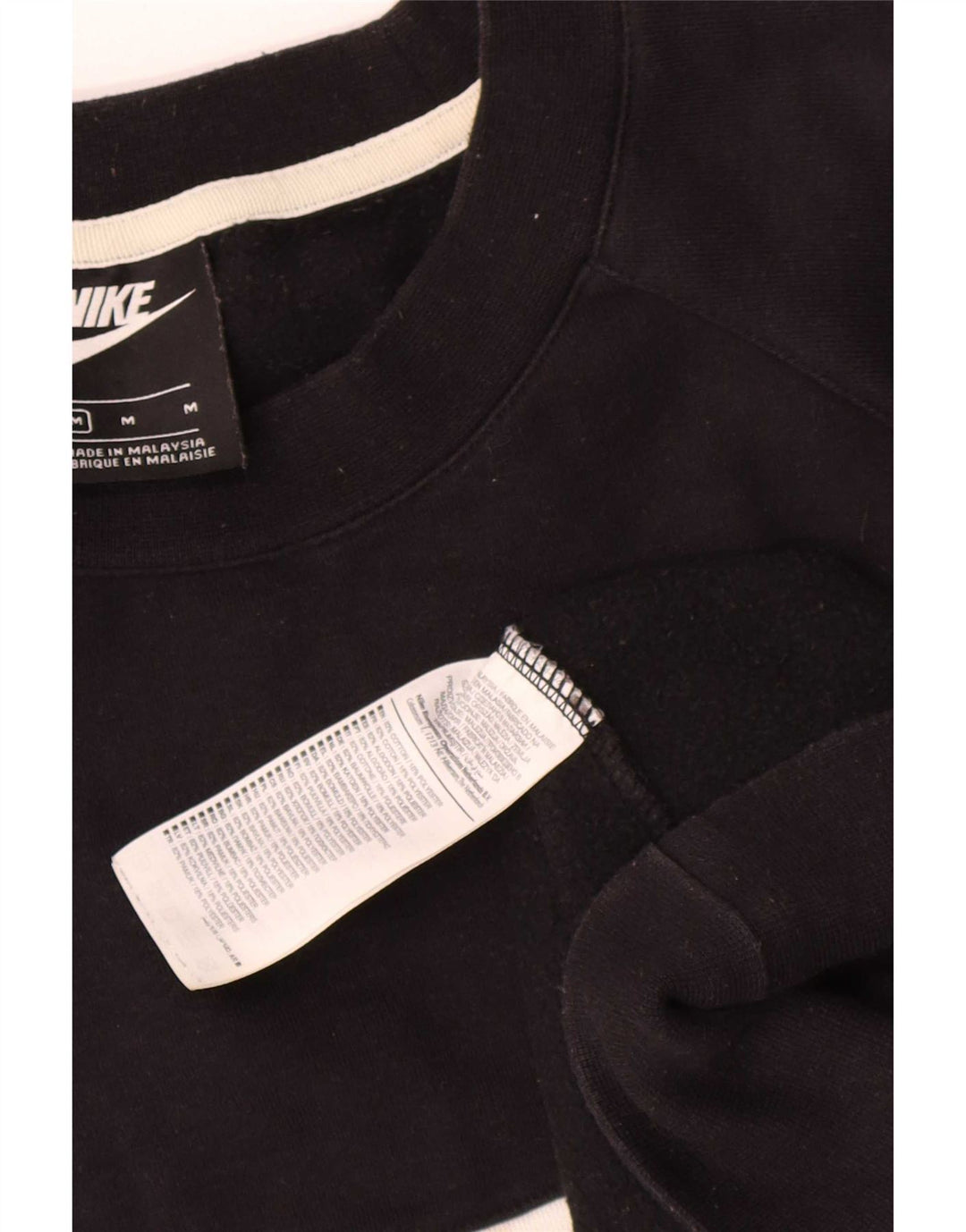 Nike Herre grafisk sweatshirt Jumper Medium Sort Bomuld