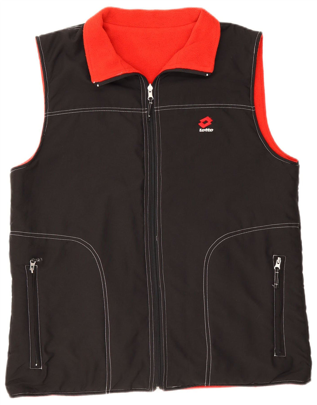 Lotto Herre Reversible Gilet UK 40 Large Black Colourblock