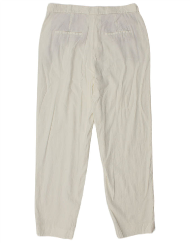MASSIMO DUTTI koniske chinobukser til kvinder EU 40 Medium W30 L27 Hvid