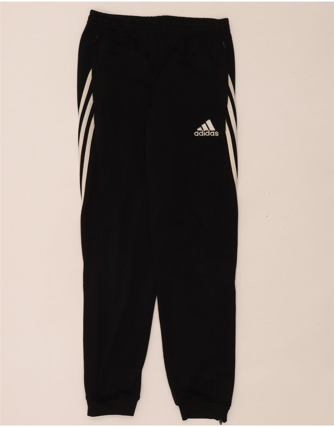Adidas Drenge Træningsdragt Bukser Joggers 13-14 År Sort Polyester