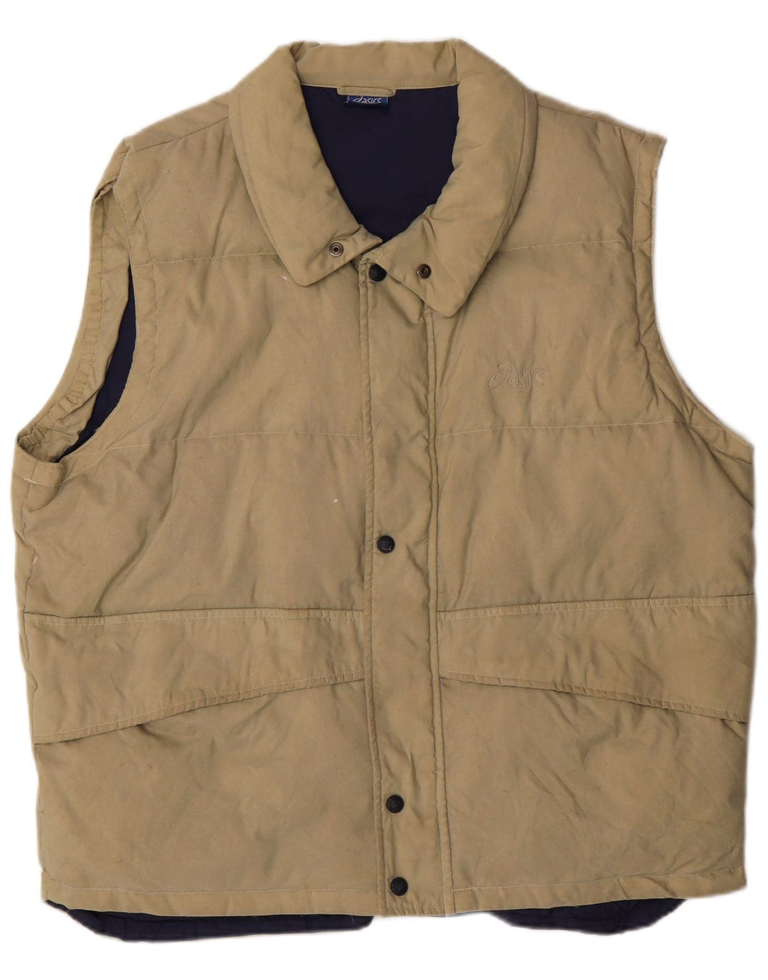 Asics Herre Polstret Gilet UK 40 Stor Beige Polyamid