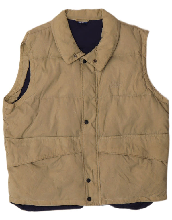 Asics Herre Polstret Gilet UK 40 Stor Beige Polyamid