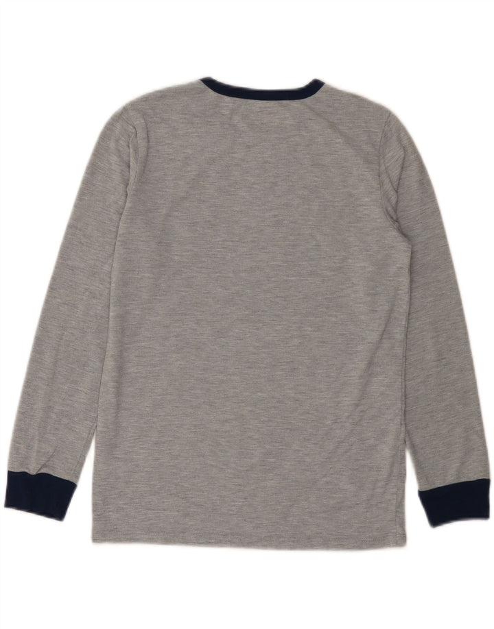 Eddie Bauer Drenge Grafisk Top Langærmet 10-11 år Medium Grå Flecked
