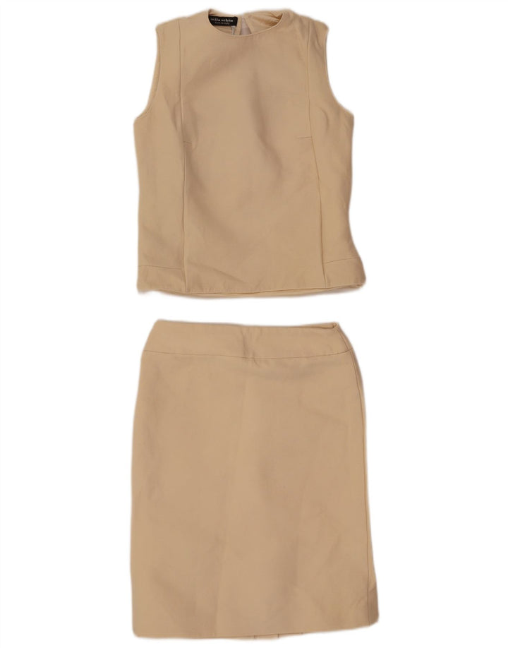 Mila Schon Dame 2-delt nederdelsæt IT 42 Medium W26 Beige Uld