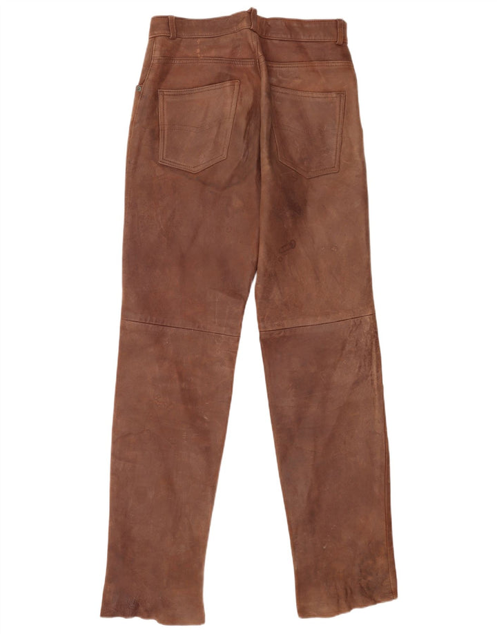 Vintage herre læderbukser W30 L34 Brun