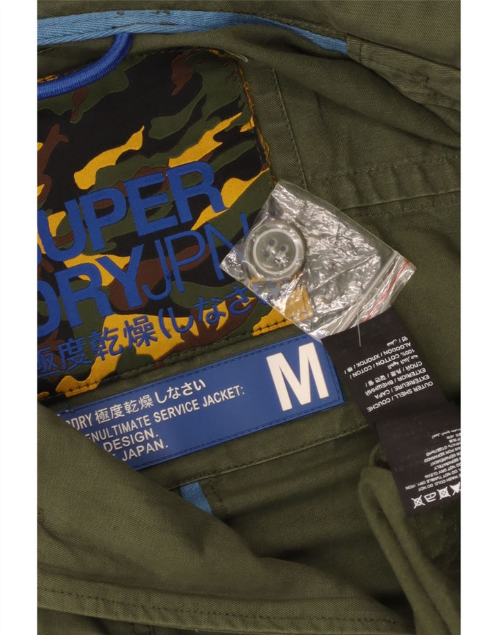 Superdry Herre Utility Jacket UK 38 Medium Green Cotton