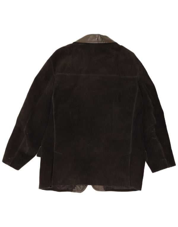 Vintage herre 3-knaps ruskind blazerjakke UK 38 Medium Black