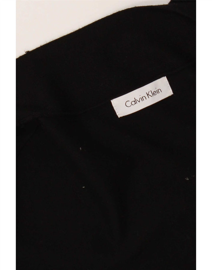 Calvin Klein Dame Crop Top Langærmet UK 12 Medium Sort