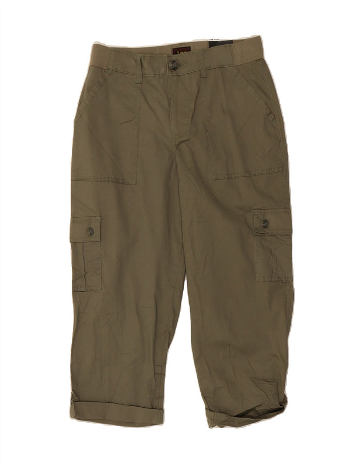 LEE Womens Straight Cargo Trousers US 6 Medium W28 L22 Green Cotton Vintage Lee and Second-Hand Lee from Messina Hembry 
