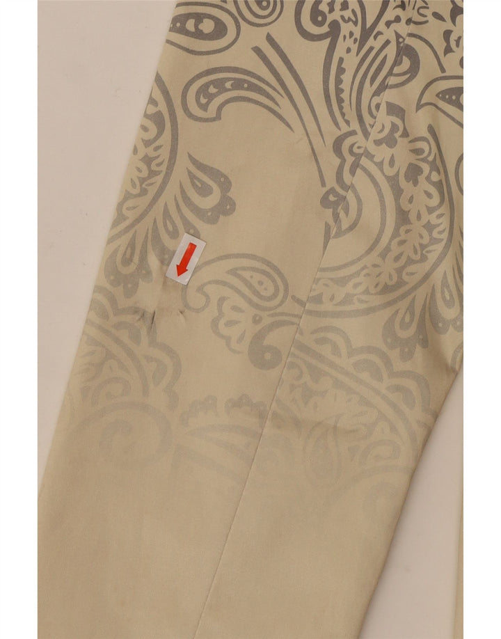 Desigual Dame Overfrakke EU 40 Medium Hvid Paisley Bomuld