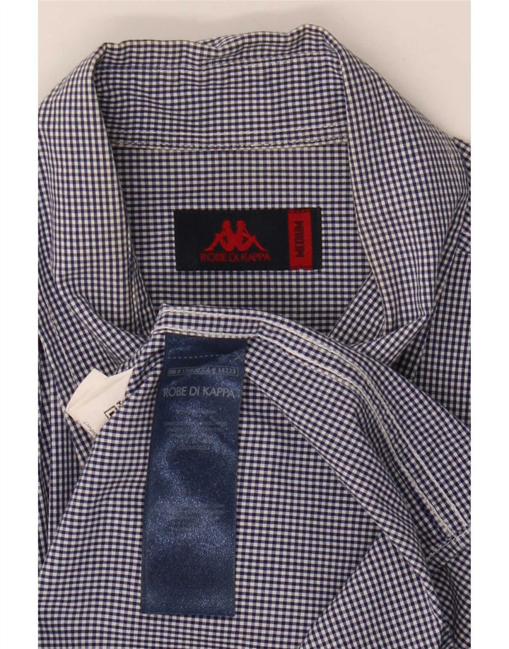 Kappa herreskjorte medium marineblå Gingham bomuld
