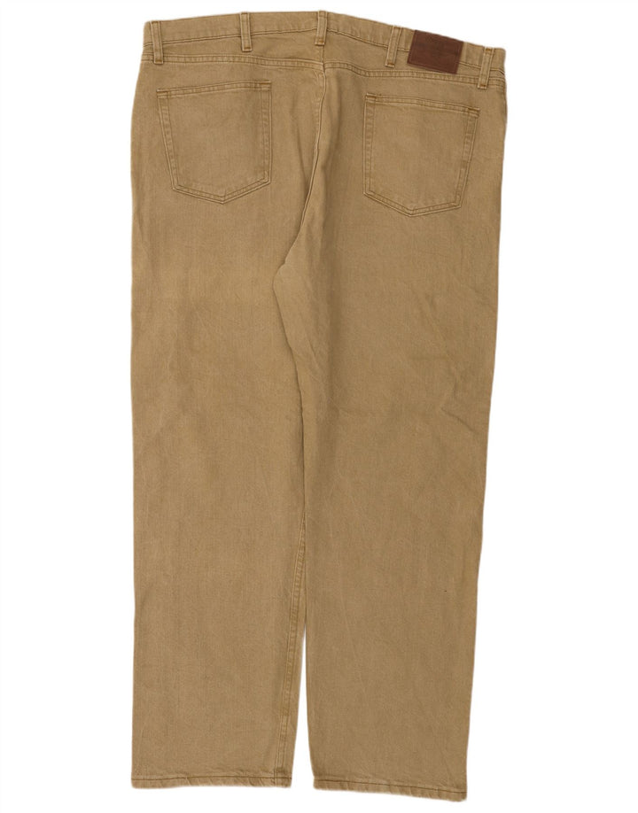 Wrangler Herre Regular Fit Straight Jeans W42 L30 Beige Bomuld