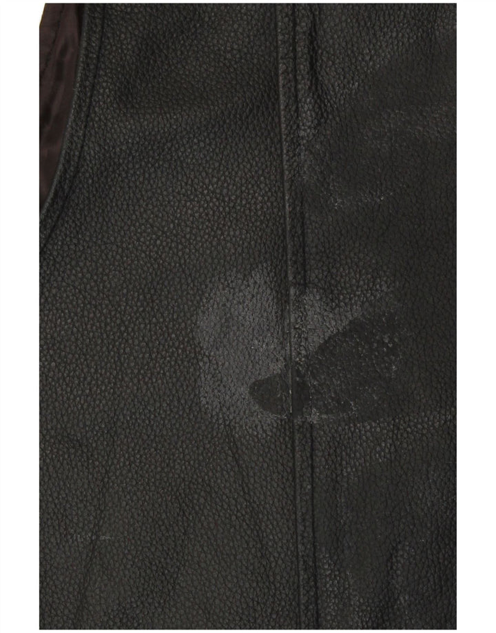 Vintage herre lædervest Medium Black Biker