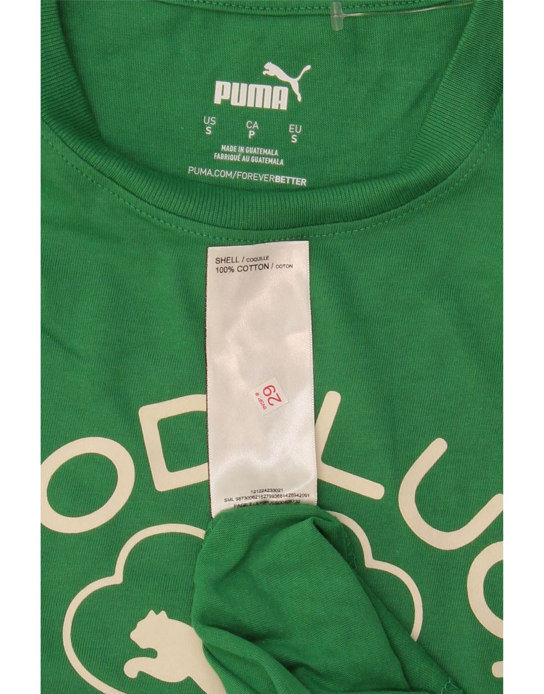 Puma Herre grafisk T-shirt top lille grøn bomuld