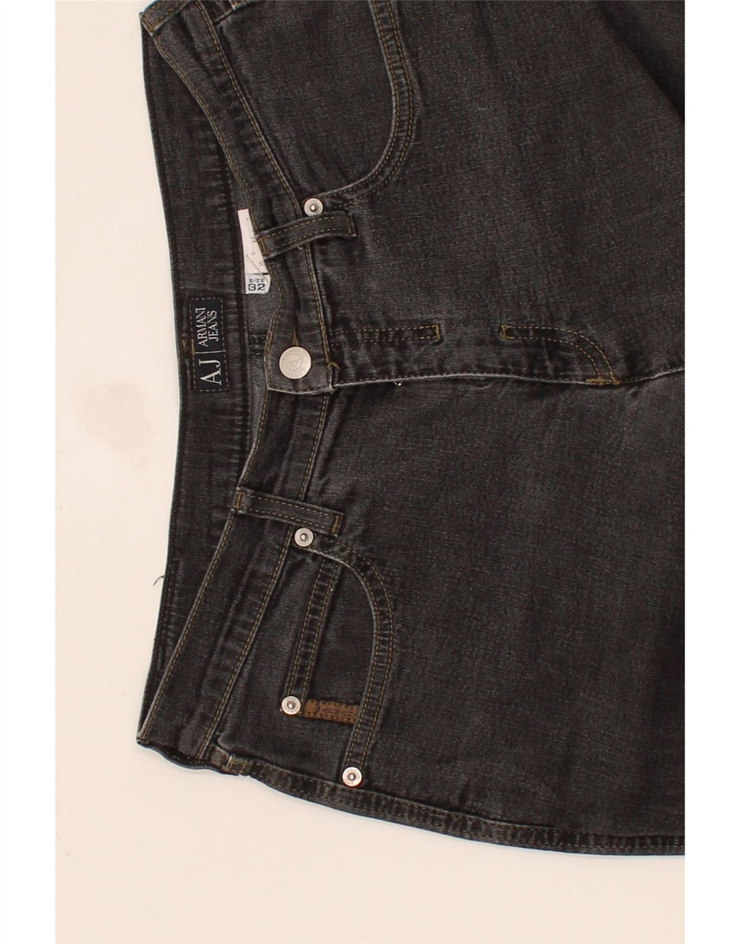 ARMANI Womens Slim Jeans W30 L34 Grey Cotton Vintage Armani and Second-Hand Armani from Messina Hembry 