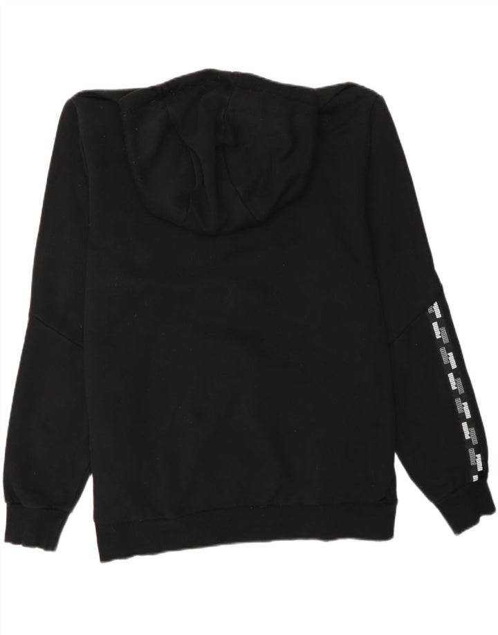PUMA Mens Graphic Hoodie Jumper Large Black Cotton Vintage Puma and Second-Hand Puma from Messina Hembry 