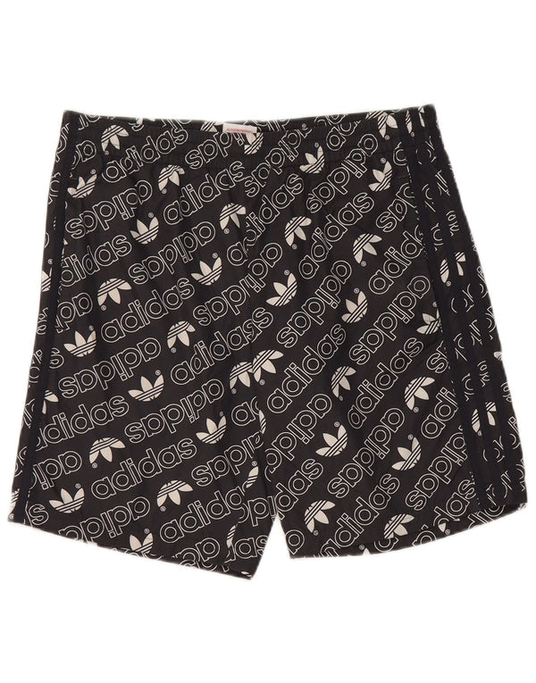 Adidas drenge grafiske sportsshorts 15-16 år sort polyester