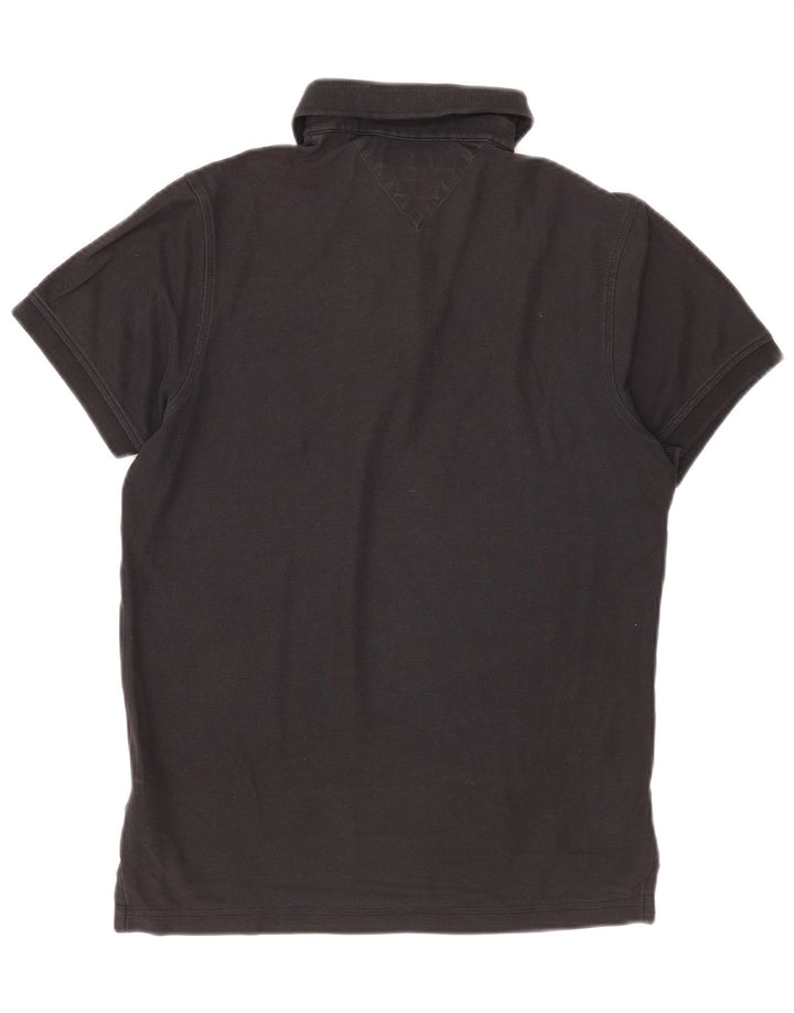Tommy Hilfiger Herre Slim Fit Polo Shirt Medium Sort Bomuld