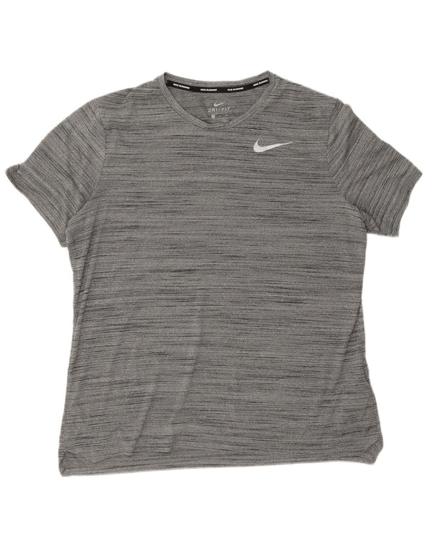 Nike Herre Dri Fit T-shirt Top XL Grå Flecked Polyester