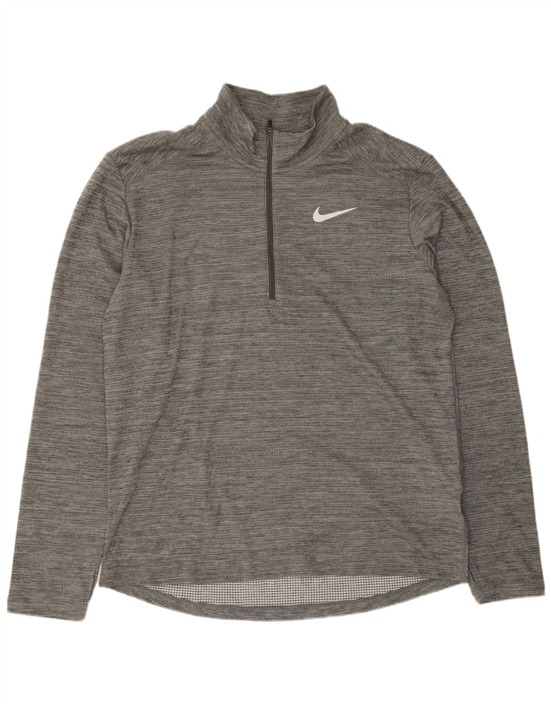 Nike Herre Dri Fit Pullover med lynlås-hals Træningsdragt Top Stor Grå Flecked
