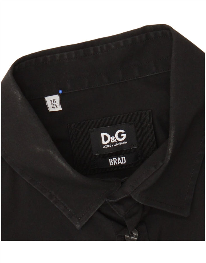 DOLCE & GABBANA Herreskjorte str. 16 41 Stor sort bomuld