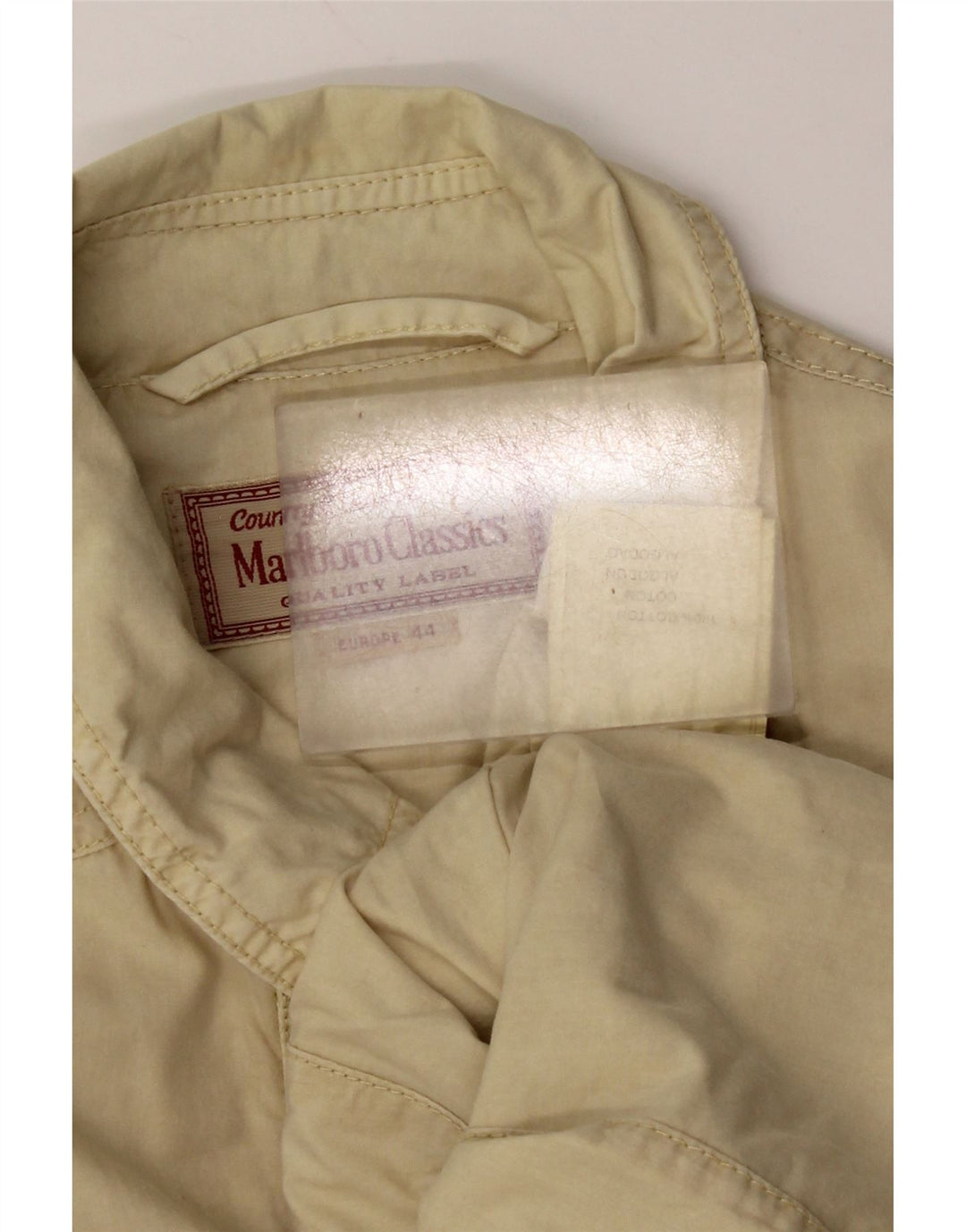 Marlboro Classics Dame Utility Jacket EU 44 XL Beige Bomuld