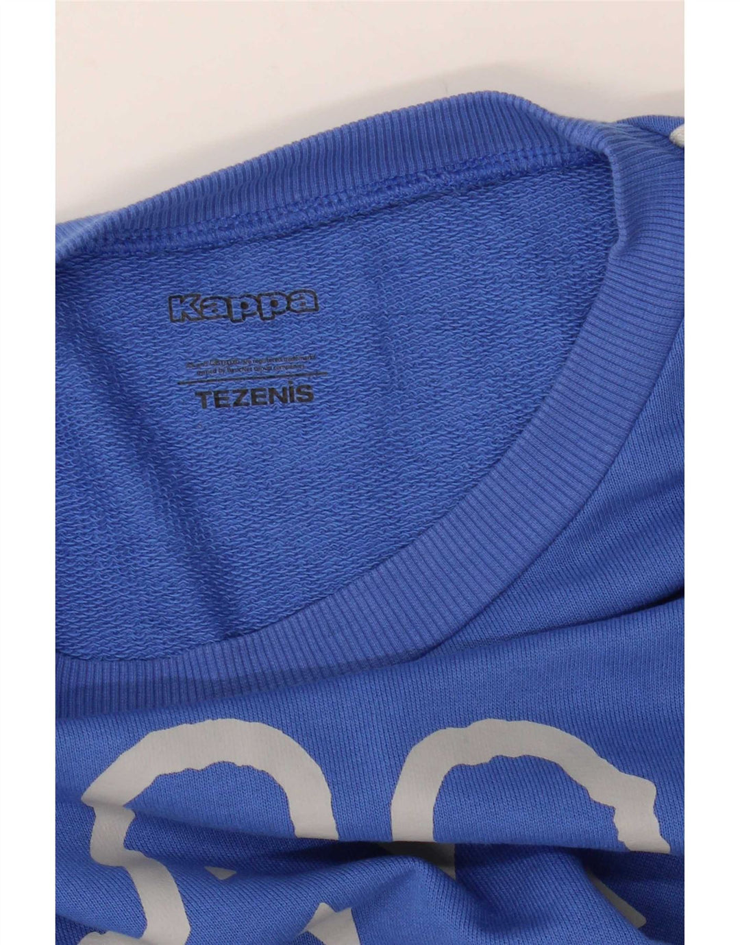 Kappa Womens Tezenis Crop Graphic Sweatshirt Jumper UK 12 Medium Blue