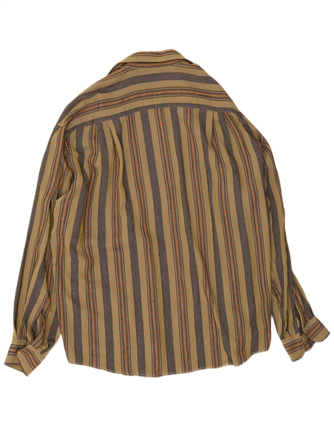 Vintage herreskjorte XL Khaki stribet viskose
