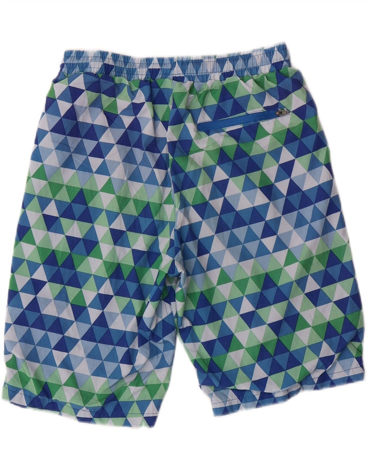 EDDIE BAUER Boys Swimming Shorts 14-15 Years Large  Blue Geometric Vintage Eddie Bauer and Second-Hand Eddie Bauer from Messina Hembry 