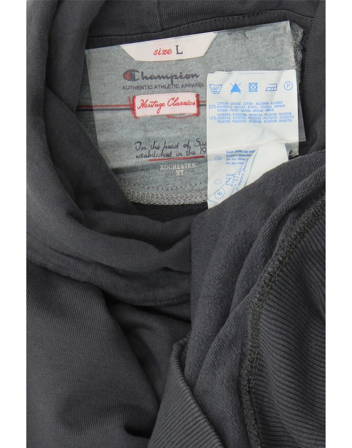 CHAMPION Womens Graphic Herritage Fit Sweatshirt Jumper UK 16 Large Grey Vintage Champion and Second-Hand Champion from Messina Hembry 
