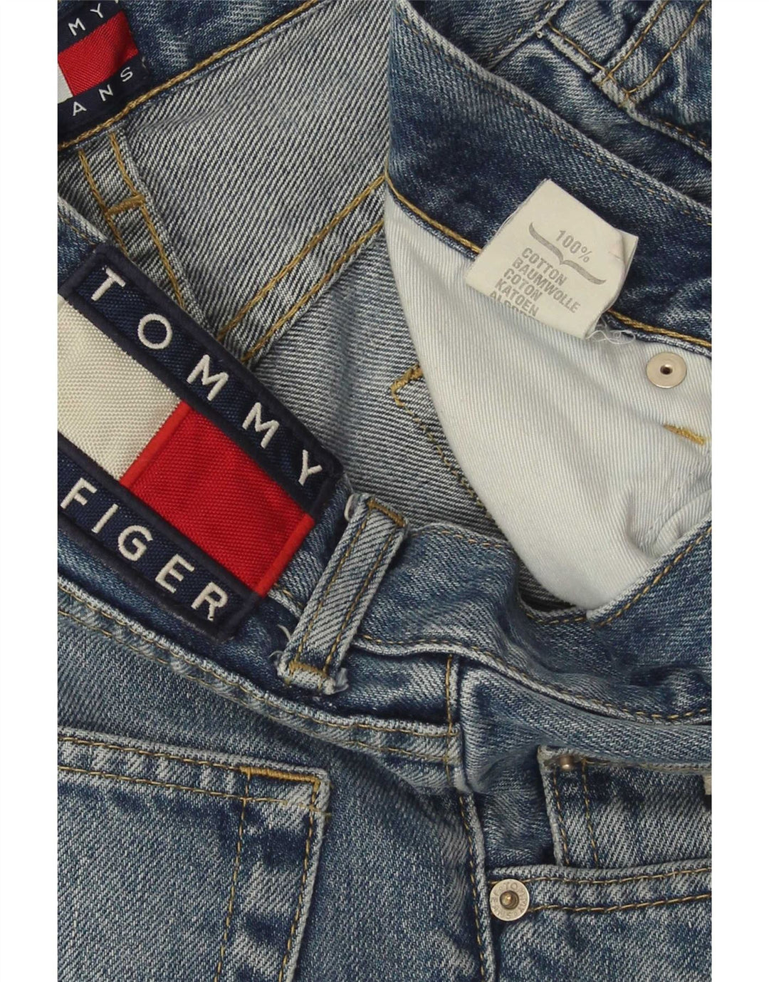 Tommy Hilfiger Straight Jeans til mænd W30 L30 Blå Bomuld