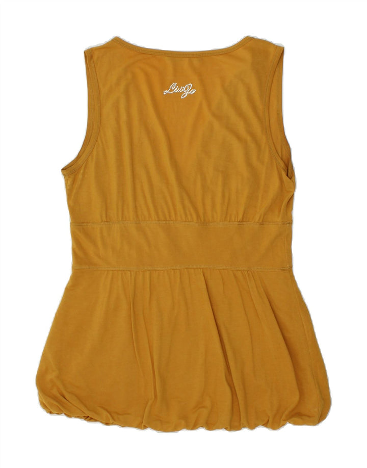 LIU JO Womens Sleeveless Blouse Top IT 44 Medium Yellow Viscose Vintage Liu Jo and Second-Hand Liu Jo from Messina Hembry 