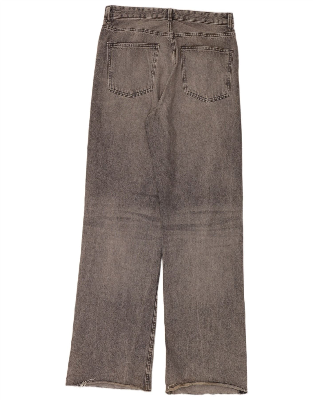 Zara Dame Jeans med brede ben EU 42 Large W32 L36 Grå