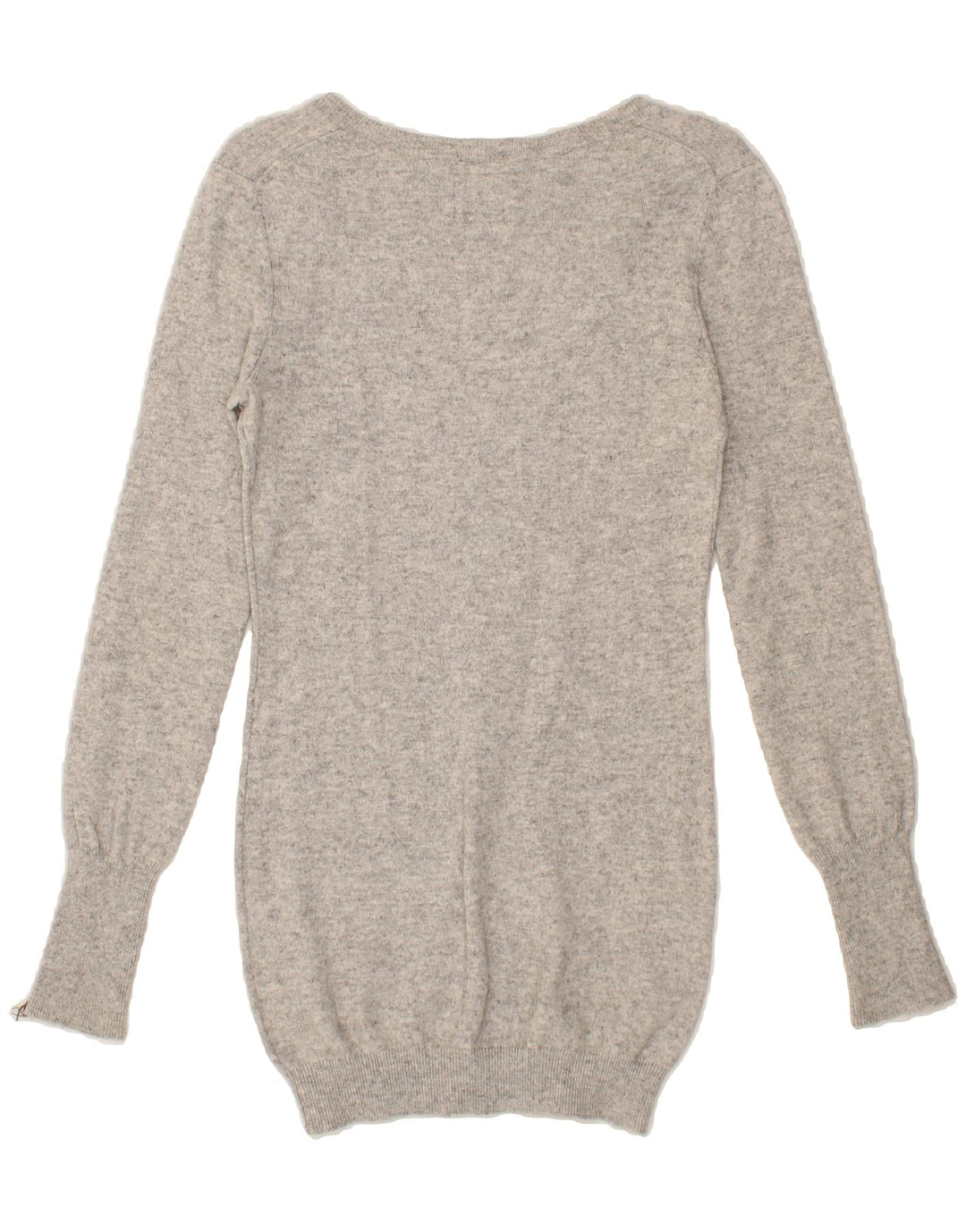 SUN68 Womens V-Neck Jumper Sweater UK 12  Medium Grey Cotton Vintage Sun68 and Second-Hand Sun68 from Messina Hembry 