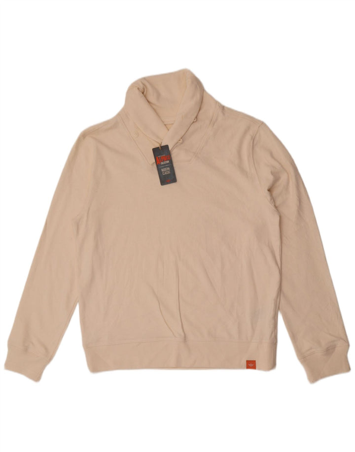 Dockers Herre Sweatshirt Jumper XL Off White Bomuld