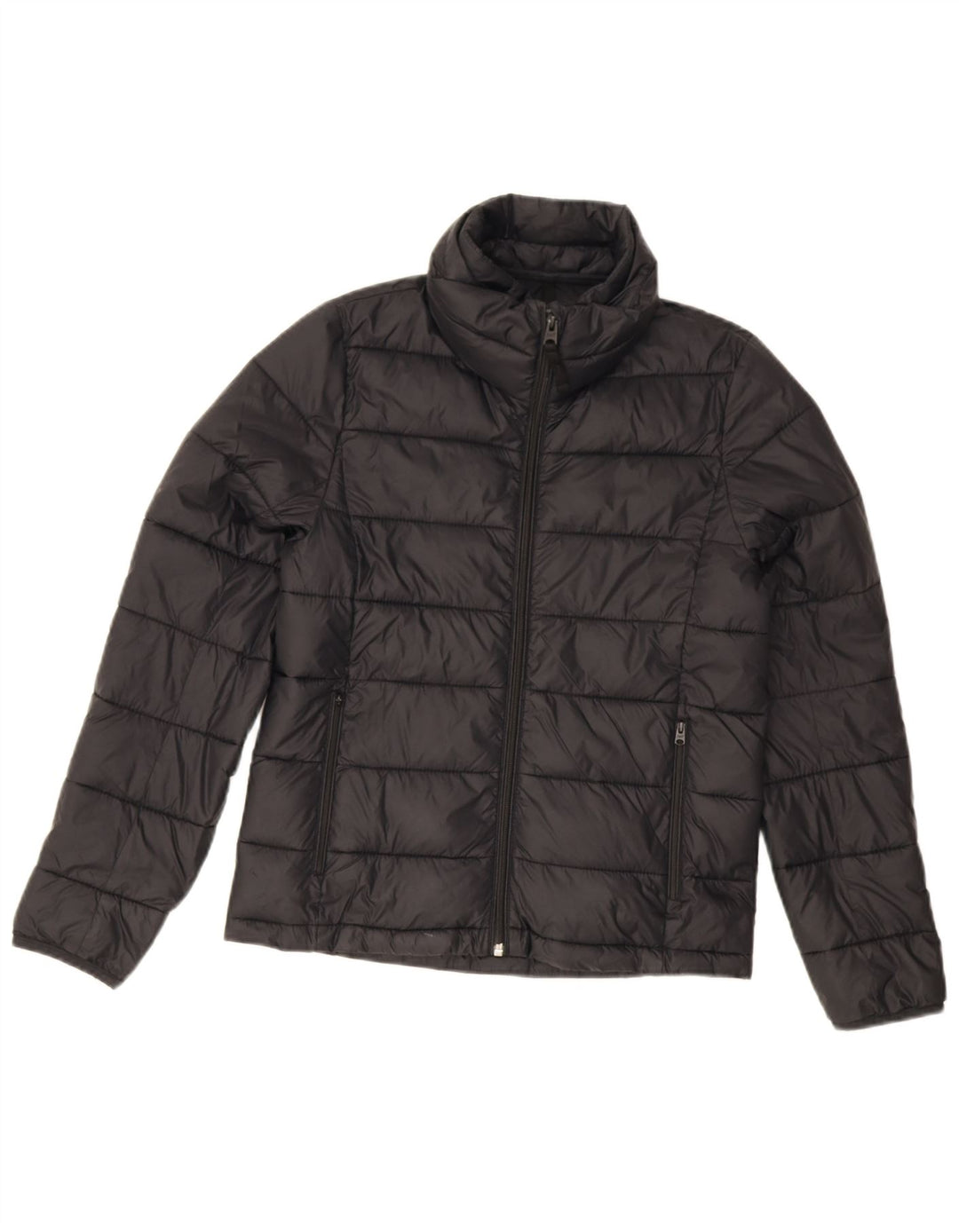Abercrombie & Fitch Polstret jakke til kvinder UK 2 2XS Sort polyester