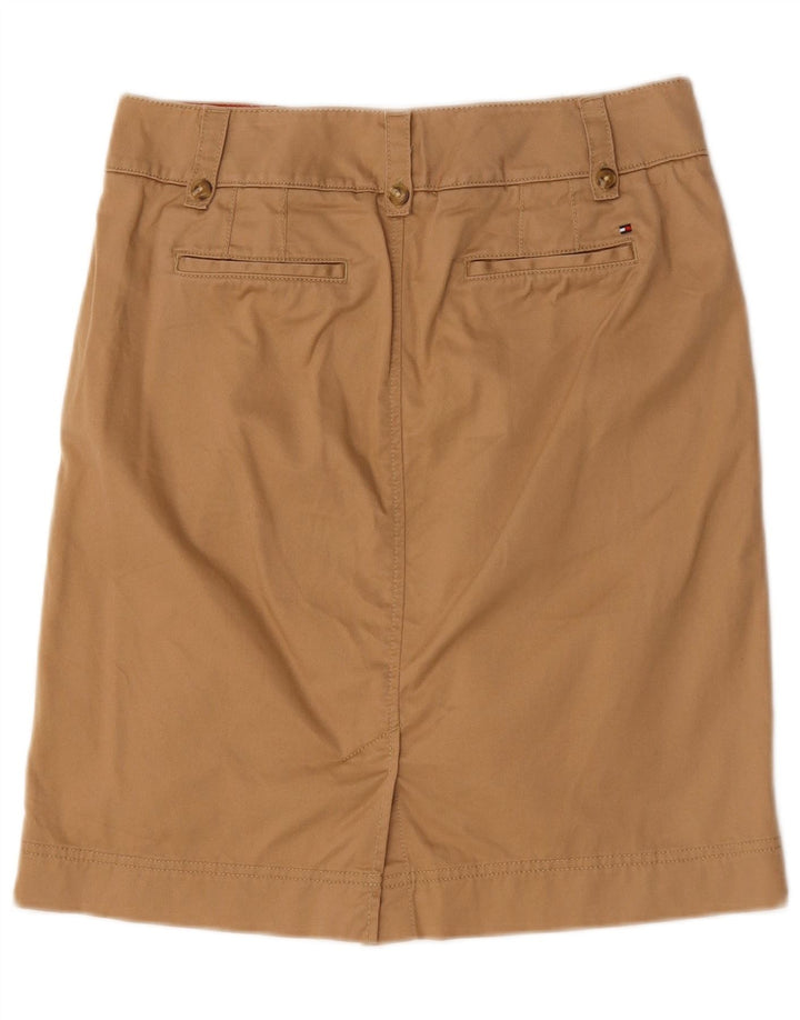 Tommy Hilfiger lige nederdel til kvinder US 8 Medium W32 brun bomuld