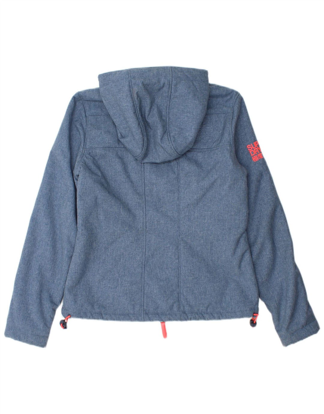 SUPERDRY Dame Windtrekker Hætte Sherpa Windbreaker Jacket UK 6 XS Blå