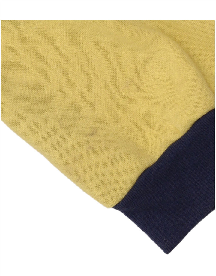 DASH Herre grafisk knaphals sweatshirt Jumper Medium Gul Colourblock