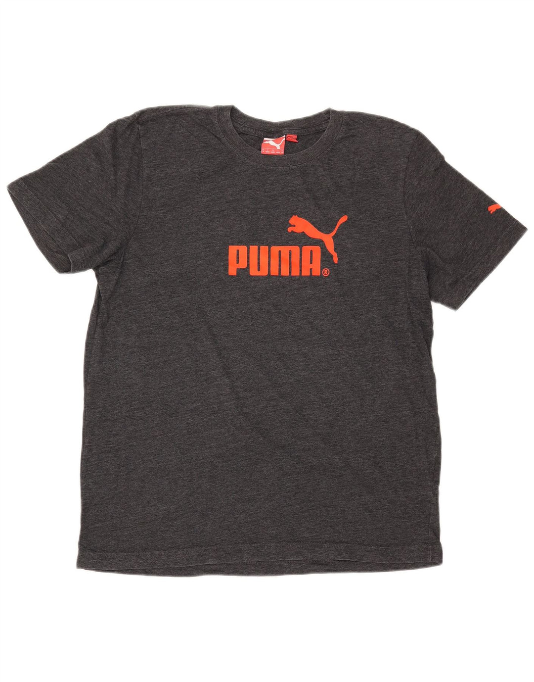 PUMA Grafisk T-shirt til mænd, mellemgrå flækket