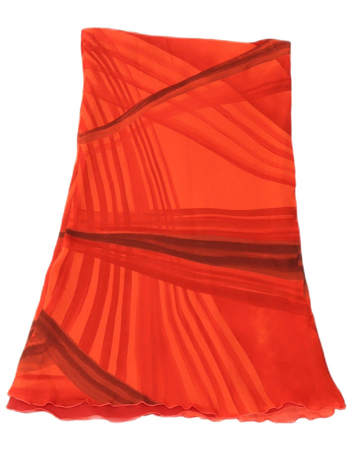 Dream Womens A-line nederdel UK 8 Small W27 rødstribet viskose