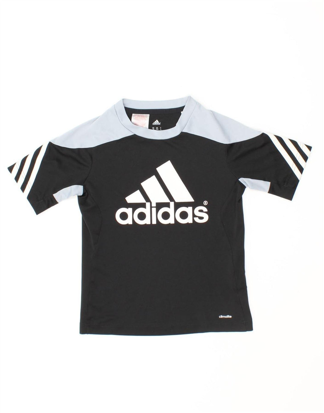 ADIDAS Boys Climalite Graphic T-Shirt Top 7-8 Years Small Black Vintage Adidas and Second-Hand Adidas from Messina Hembry 