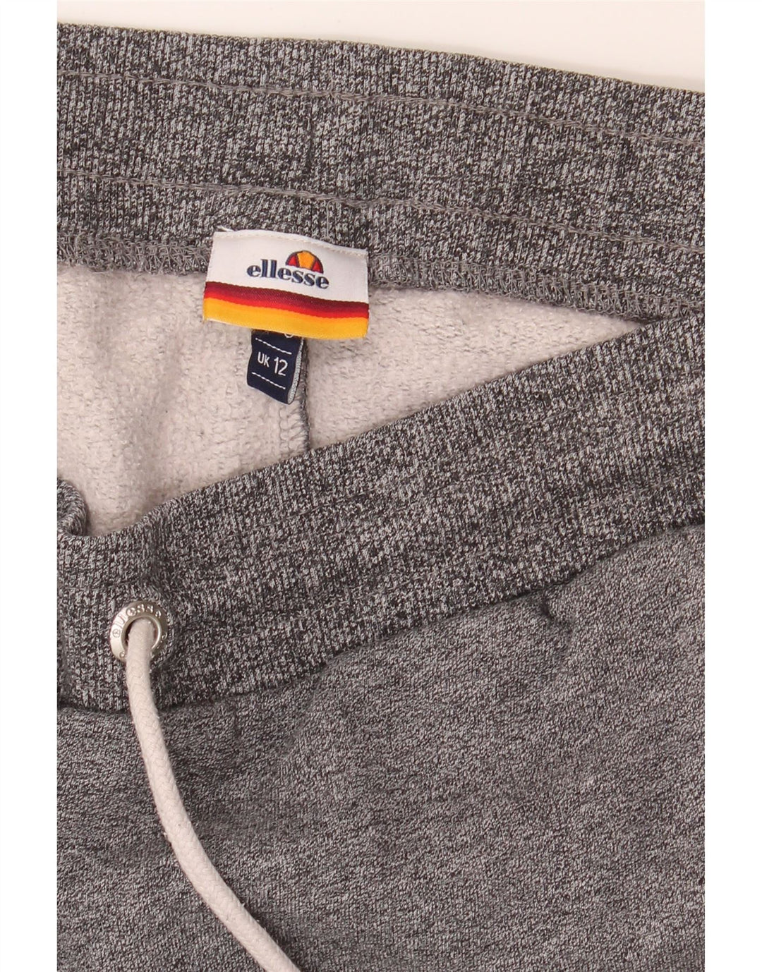 ELLESSE Womens Tracksuit Trousers Joggers UK 12 Medium  Grey Colourblock Vintage Ellesse and Second-Hand Ellesse from Messina Hembry 