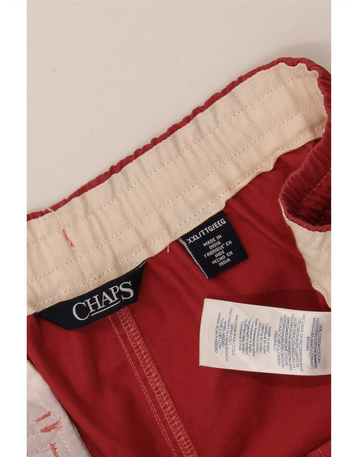 CHAPS Mens Casual Shorts 2XL W44  Red Cotton Vintage Chaps and Second-Hand Chaps from Messina Hembry 
