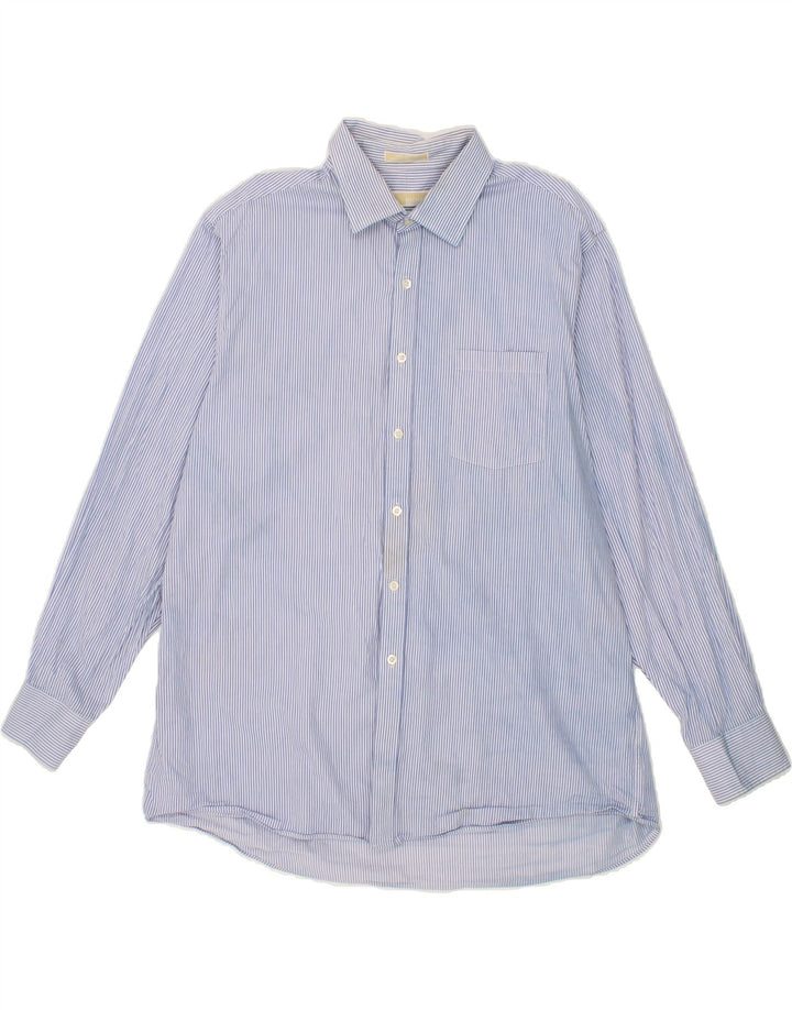 MICHAEL KORS Mens Shirt Size 17 1/2 XL Blue Striped Cotton Vintage Michael Kors and Second-Hand Michael Kors from Messina Hembry 