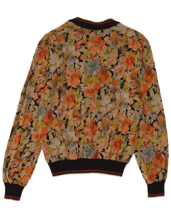 Vintage Dame Pullover Bluse Top IT 44 Medium Multicolored Floral