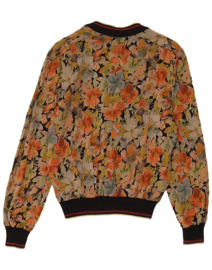 Vintage Dame Pullover Bluse Top IT 44 Medium Multicolored Floral