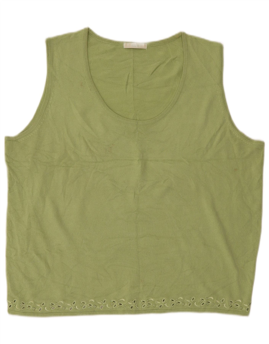 MARKS & SPENCER Dame Oversized Vest Tank Top UK 18 XL Grøn